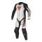 DAINESE ASSEN 1PC PERF. SUIT - Model WHITE/BLACK/FLUO-RED 