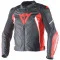DAINESE AVRO D1 LEATHER JACKET - Model BLACK/RED/WHITE