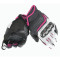 DAINESE CARBON D1 SHORT LADY GLOVES - Model BLACK WHITE FUCHSIA