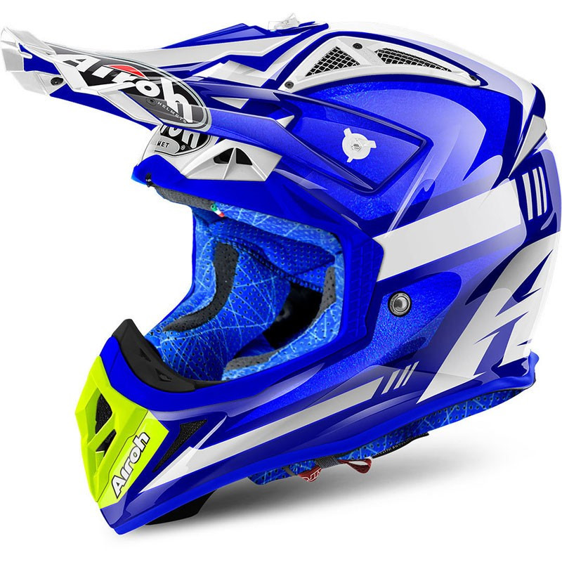 Casco Airoh Aviator 2.2 Cairoli Ottobiano – XL, Blu – 100% Carbon Kevlar Per Off-Road