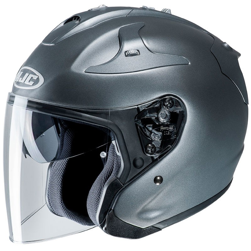 HJC FG-Jet Helmet Solid Hi-Viz-Yellow - SoloMotoParts.com