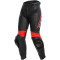 DAINESE DELTA 3 LADY LEATHER PANTS - Model BLACK BLACK RED FLUO