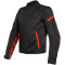 DAINESE BORA AIR TEX - Modello NERO/ROSSO FLUO
