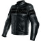 DAINESE 8-TRACK LEATHER JACKET - Model BLACK/BLACK/BLACK