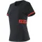 DAINESE PADDOCK T-SHIRT MUJER - Modelo NERO/ROSSO LAVA