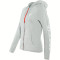 DAINESE PADDOCK MUJER FULL ZIP HOODIE - Modelo GLACIER-GRAY/WHITE