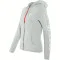 DAINESE PADDOCK MULHER FULL ZIP HOODIE - Modelo GLACIER-GRAY/WHITE
