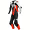 DAINESE LAGUNA SECA 5 1 PIEZA PERFORADO - Modello NERO/BIANCO/ROSSO FLUO