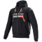ALPINESTARS KROM TÆNDINGS-HOODIE - Model (1030) SORT RØD FLUOR