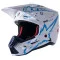 ALPINESTARS SM5 HANDLING - Modell 2077-HVIT CYAN MØRK BLÅ GLANSFULL