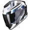 SCORPION EXO-1400 EVO AIR SHELL - Modèle WHITE/BLUE