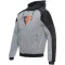 DAINESE DAEMON-X SAFETY HOODIE FULL ZIP - Modello MELANGE-GRIGIO/NERO/ROSSO-FLUO