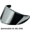 AGV GT3-1 SPORTMODULAR SKJERM (XL-XXL-XXXL) - Modell IRIDIUM SILVER