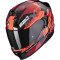 SCORPION EXO-520 EVO AIR COVER - Modelo METAL BLACK/RED