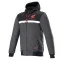 ALPINESTARS HONDA CHROME STREET HOODIE - Model 1908-BLK MELANGE VERMELL