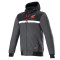 ALPINESTARS HONDA CHROME STREET HOODIE - Modelo 1908-BLK MELANGE RED