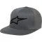 ALPINESTARS AGELESS FLATBILL HAT - Model CHARCOAL/BLACK