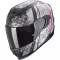 SCORPION EXO-520 EVO AIR FASTA - Modèle BLACK MATT/SILVER/PINK