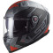 LS2 FF811 VECTOR II HPFC SPLITTER - Model MATT TITANIUM/RED