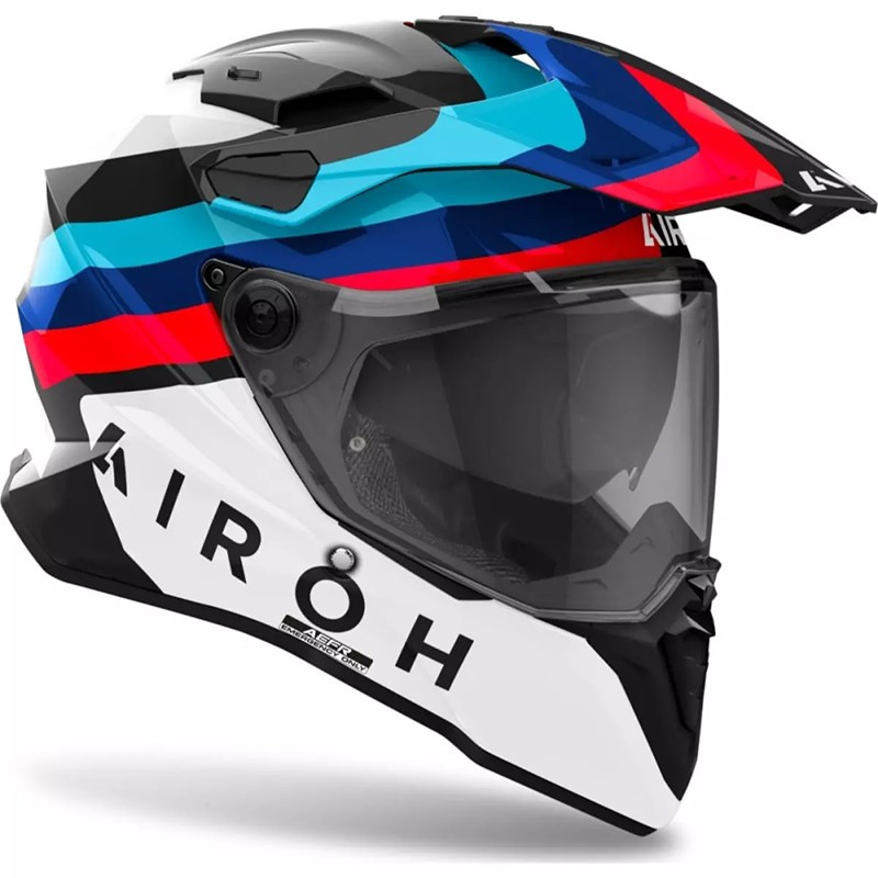 AIROH Casco Commander Gold Matt S – Modulare Off-Road/Strada, Calotta HPC, Visiera E Frontino, Pinlock Incluso, Omologato ECE