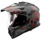 LS2 MX702 PIONEER II CRAZY - Modello NERO OPACO/ROSSO