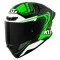 KYT TT-REVO OVERTECH - Modelo BLACK/GREEN