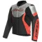 DAINESE WYŚCIGOWY 5 - Model SREBRNY/CZARNY/FLUORESCENCYJNY CZERWONY