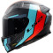 LS2 FF811 VECTOR II CARBONO GRID - Modello ROSSO CIANO