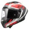 LS2 FF805 THUNDER CARBONO GP AERO RAUTE - Modell HVIT/ RØD