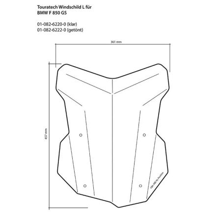 TOURATECH PARABRISAS PARA BMW F850GS / ADV