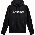 Mikina s kapucí ALPINESTARS BLAZE V3 - Model 1020-ČERNÁ BÍLÁ