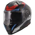 LS2 FF811 VECTOR II CARBONO SAVAGE - Model BLANC BLAU VERMELL