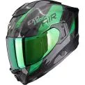 SCORPION EXO-1500 CARBON AIR PLATTED - Modelo BLACK/GREEN
