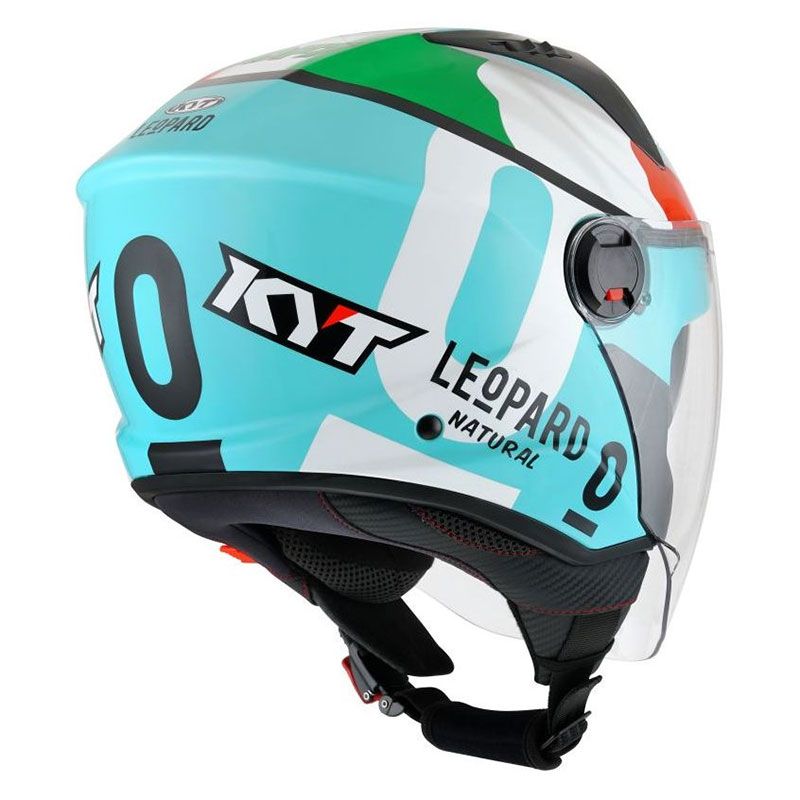 Open face helmet KYT D-City Leopard Replica