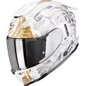 SCORPION EXO-1500 AIR APUS - Modelo PEARL WHITE/GREY/GOLD