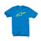 ALPINESTARS TIDLØS KLASSISK T-SHIRT - Modell TURKIS/GUL